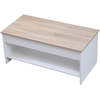 Image de Table basse avec plateau relevable blanche et bois hedda