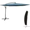 Image de Happy Garden Par545bg-c Parasol De Terrasse Carré Bleu, Gris
