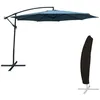 Image de Parasol déporté OAHU rond 350m de diamètre bleu gris + housse