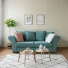 Image de Canapé droit 3 places en velours vert eucalyptus OSCAR