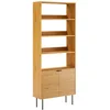 Image de Bibliothèque En Bois 4 Étagères Et 2 Portes Stinna