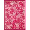 Image de Tapis Salon Vintage - NAZAR - ANATOLIA - Rose Framboise - 200x290cm - Antidérapant