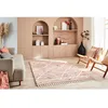Image de Tapis salon Rose motif géométrique à poil long DELYA 160X230cm