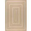 Image de Tapis motif rectangle - nature - blanc - 160x230