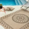 Image de Tapis intérieur extérieur - NAZAR RUGS - 200x290 cm - Effet jute - Motif oriental - Noir