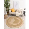 Image de Tapis - NAZAR RUGS - NATURE - 120x120 cm - Effet jute - Blanc