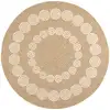 Image de Tapis effet toile de jute - nature - blanc - 120x120r