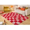 Image de Tapis vintage année 70 à motif graphique - NAZAR RUGS - GROOVY - Rouge - 80x150 cm