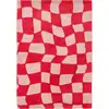 Image de Tapis année 70 vintage - groovy - rouge