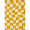 Image de Tapis année 70 vintage - groovy - jaune
