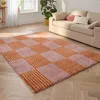 Image de Tapis vintage - NAZAR RUGS - GROOVY - Orange - 80x150 cm - Poils longs