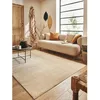 Image de Tapis de salon - NAZAR RUGS - 120x160 cm - Motif damier en relief - Beige et Crème