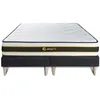 Image de Ensemble Double Sommier + Matelas Flexy Ressorts Ensaches Et Memoire De Forme 160x200