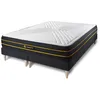 Image de Ensemble double sommier + matelas ULTRA micro ressorts ensachés et mémoire de forme 160x200 160 x 200 cm Noir
