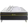 Image de Pack Matelas Ultra 140x200 + Sommier Noir + Couette + 2 Oreillers
