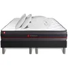 Image de Pack matelas REGEN 160x200 + double sommiers noir 80x200 + Couette + 2 oreillers 160 x 200 cm Noir