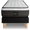 Image de Ensemble Suite 90x200 Ressorts Ensaches, Memoire De Forme 5 Zones Sommier Noir