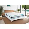 Image de Ensemble 160x200 Matelas Bodyflex Ressorts Ensachés Et Mémoire De Forme + Sommier Kit Blanc