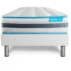 Image de Ensemble 90x200 Matelas Bodyflex Ressorts Ensachés Et Mémoire De Forme + Sommier Kit Blanc