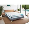 Image de Ensemble sommier matelas 160x200 BodyFlex Ressorts ensachés et mémoire de forme - 26 cm - Equilibré - sommier kit gris