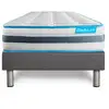 Image de Ensemble 90x200 Matelas Bodyflex Ressorts Ensachés Et Mémoire De Forme + Sommier Kit Gris