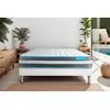 Image de Ensemble 140x190 Matelas Bodyform À Mémoire De Forme 3 Zones + Sommier Kit Blanc