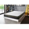 Image de Ensemble matelas ACTIVE + sommier kit blanc 140 x 190 cm - Ferme - Mousse Haute Résilience - Accueil enveloppant