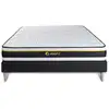 Image de Ensemble 140x200 Matelas Soft + Sommier Kit Noir