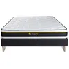 Image de Ensemble 140x190 Matelas Soft + Sommier Kit Noir