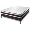 Image de Ensemble matelas + sommier 160x200 - SOMNESS - FORM - Très ferme - Coutil respirable - Noir