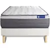 Image de Ensemble Matelas Actiflex Plus 90x200 Ressorts Ensachés+mémoire De Forme Maxi Épaisseur 7zones De Confort + Sommier