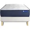 Image de Ensemble Matelas Actiflex Life 90x190 Ressorts Ensachés Et Mémoire De Forme 5zones De Confort + Sommier Kit Blanc