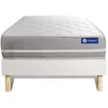 Image de Ensemble Matelas Ressorts Ensachés Actiflex Touch 90x200 3zones De Confort + Sommier Kit Blanc