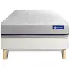 Image de Ensemble Matelas 90x200 Actiflex Soft 3zones De Confort + Sommier Kit Blanc