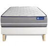 Image de Ensemble Matelas Ressorts Ensachés Actiflex Pur 90x190cm 3zones De Confort + Sommier Kit Blanc