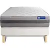 Image de Ensemble Matelas Actilatex Relax Latex Et Mémoire De Forme 90x200 Cm Maxi Épaisseur 5zones De Confort + Sommier Kit