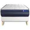 Image de Ensemble Matelas Actilatex Tech 90x200 Mémoire De Forme Maxi Épaisseur 5zones De Confort + Sommier Kit Blanc