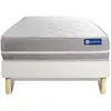 Image de Ensemble Matelas Latex + Mémoire De Forme Actilatex Touch 90x200 3zones De Confort + Sommier Kit Blanc
