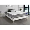 Image de Ensemble Matelas Sommier 140x200 cm - Sommier Blanc (en kit) - Actilatex Pur