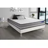 Image de Ensemble Matelas Sommier 140x190 cm - Sommier Blanc (en kit) - Actilatex Pur