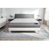 Image de Ensemble Matelas Actilatex 140x200cm 2 Faces À Mémoire De Forme+latex 3zones De Confort + Sommier Kit Blanc