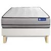 Image de Ensemble Matelas Sommier 90x190 cm - Sommier Blanc (en kit) - Actilatex Night