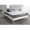 Image de Ensemble Matelas Sommier 160x200 cm - Sommier Blanc (en kit) - ActiMemo Zen