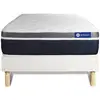 Image de Ensemble Actimemo Confort Matelas Mémoire De Forme 90x190 Cm Maxi Épaisseur 7zones De Confort + Sommier Kit Blanc