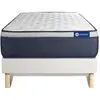 Image de Ensemble Matelas Mémoire De Forme Actimemo Max 90x200 Cm Maxi Épaisseur 7zones De Confort + Sommier Kit Blanc