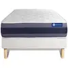 Image de Ensemble Matelas Mémoire De Forme Actimemo Morpho 90x200 Maxi Épaisseur 5zones De Confort + Sommier Kit Blanc