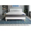 Image de Ensemble Matelas Actimemo Relax Mémoire De Forme 200x200 Cm Maxi Épaisseur 5zones De Confort + Sommier Kit Blanc