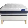 Image de Ensemble Matelas Mémoire De Forme Actimemo Ergo 90x190 Cm Maxi Épaisseur 5zones De Confort + Sommier Kit Blanc