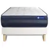 Image de Ensemble Matelas Actimemo Tech 90x190 Mémoire De Forme Maxi Épaisseur 5zones De Confort + Sommier Kit Blanc