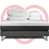 Image de Pack Prêt À Dormir 160x200 Cm Ressorts Ensachés Et Mémoire De Forme Sommier Gris